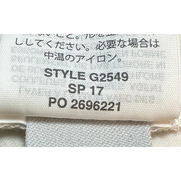 J. Crew Striped Off The Shoulder Top Navy Blue White Bow Sleeve G2549 Size L - Picture 13 of 13